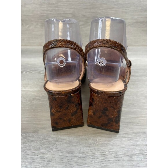 J. Crew Brown Heels with Chunky Block Design - Picture 4 of 12